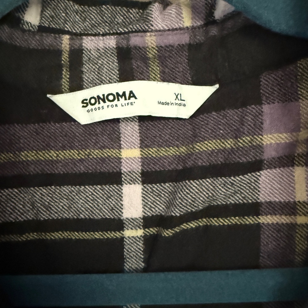So Cotton flannel- size XL purple, black and yellow - Picture 3 of 6